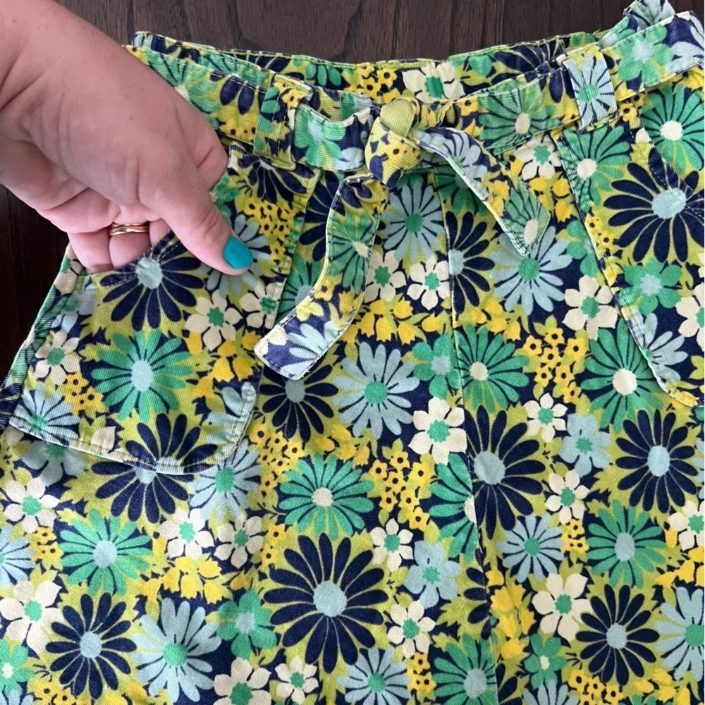 GAP Kids Floral Mini Skirt - Green, Yellow, Blue - Size 5